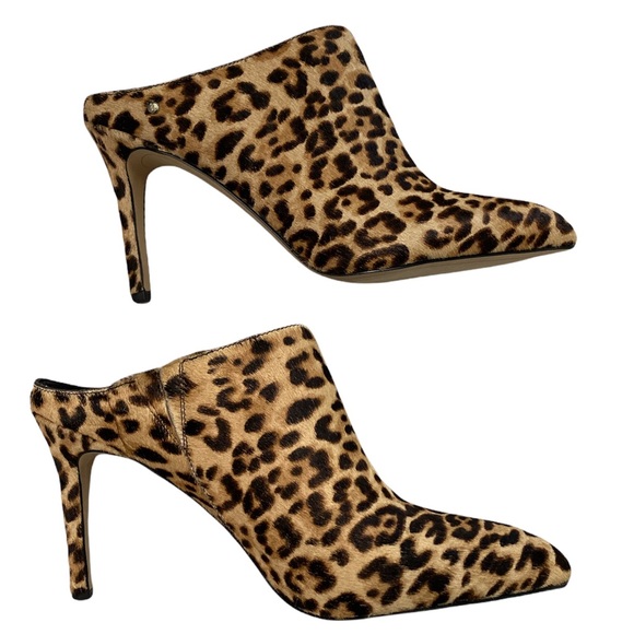 Sam Edelman Shoes - Sam Edelman Heeled Mules leopard Print Dyed cow hair 8.5